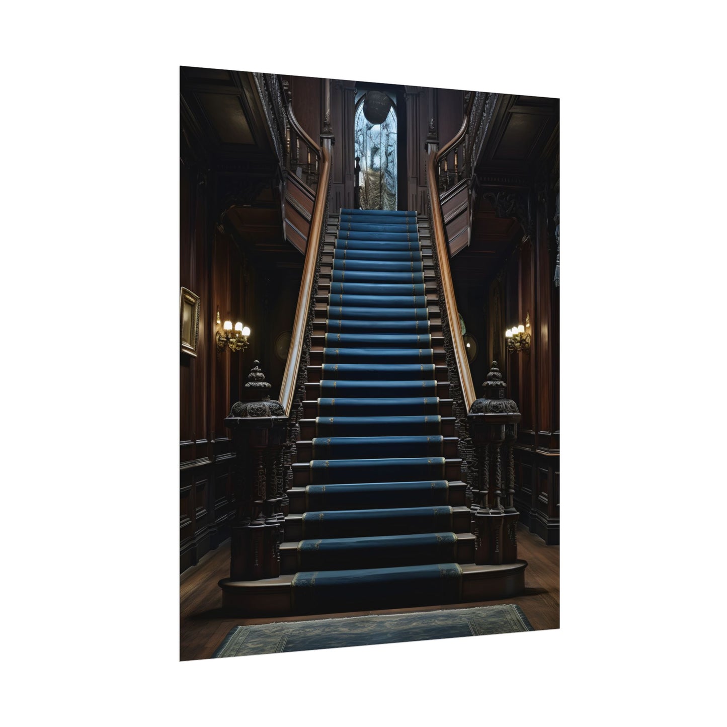 Haunted Gothic Mansion: Spooky Victorian Atmosphere Artwork - Poster
