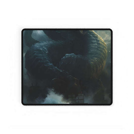 Mythic Sea Monster: Dark Ocean Artwork - Desk Mat