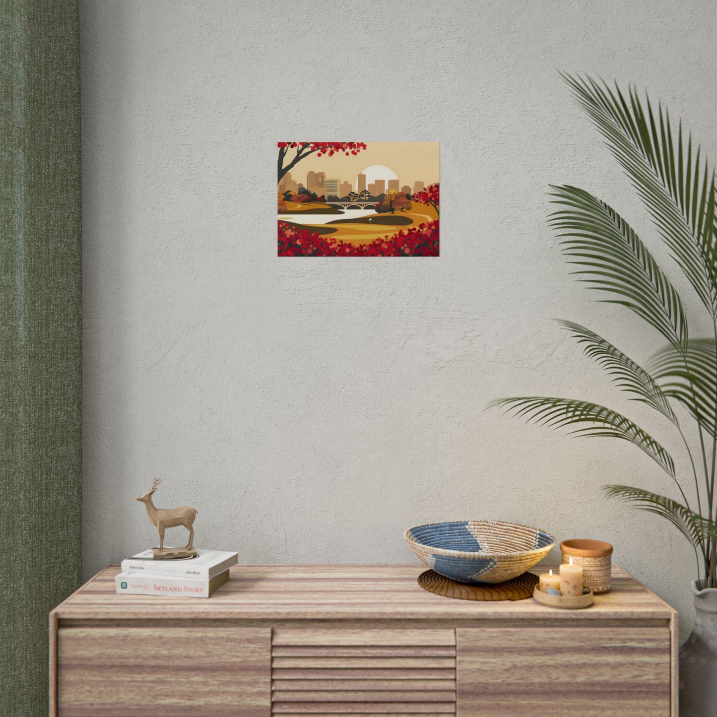 Retro Golf Illustration: Classic Course Scene - Poster
