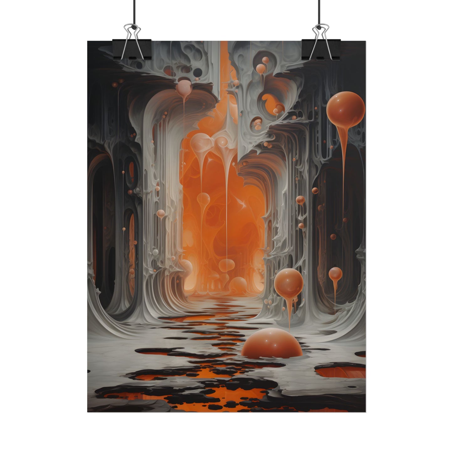 Surreal Fantasy: Tears in Reality with Portals Digital Art - Poster