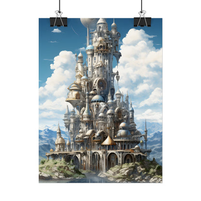 Floating City Columbia 6: Breathtaking Modern Cityscape - Poster