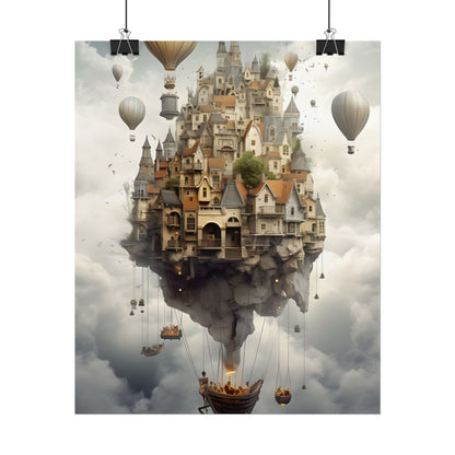 Casual Portrait: Soft Lighting and Light Blue Background - Poster