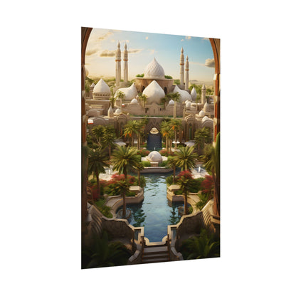 Desert Oasis Dreams: Arabian Nights-Inspired Artwork - Poster