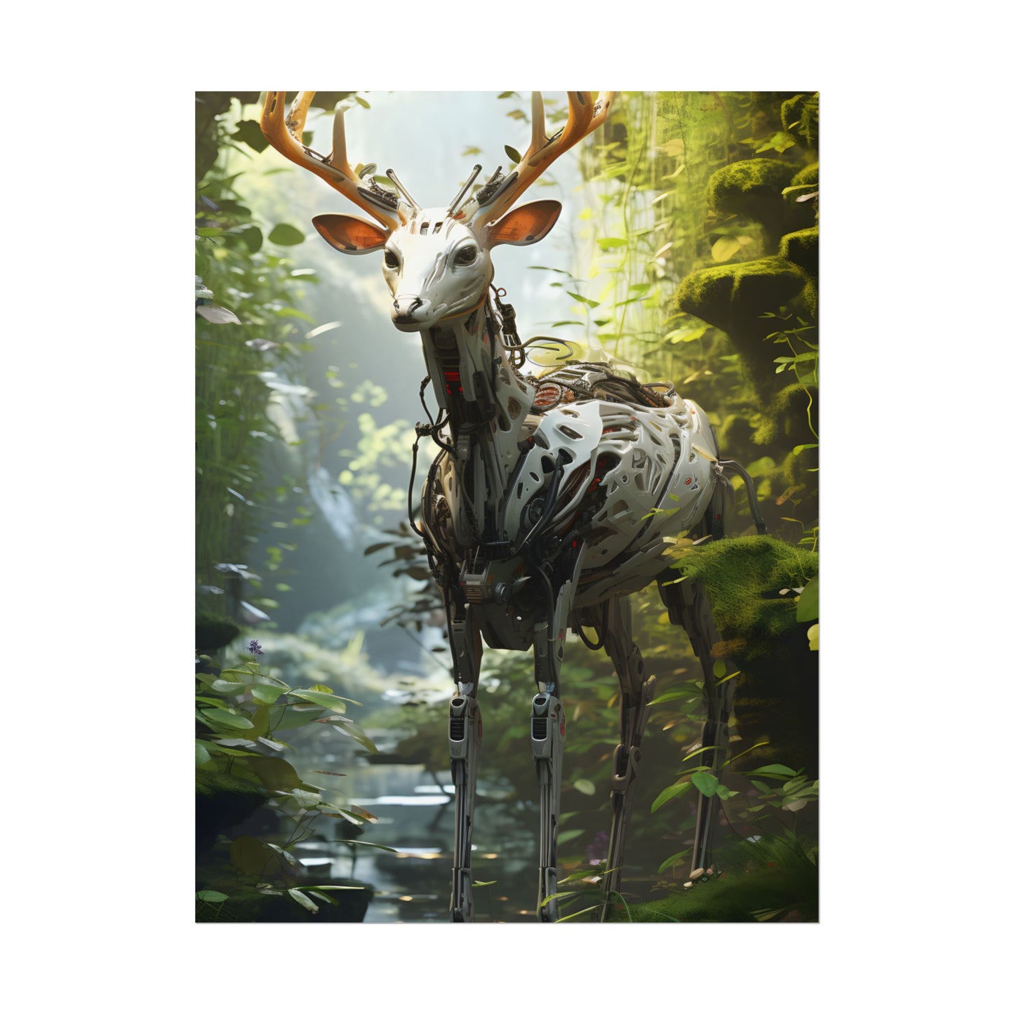 Modern Outdoor Robotic Wildlife Sanctuary: A Unique Artwork of Innovative Design - Poster