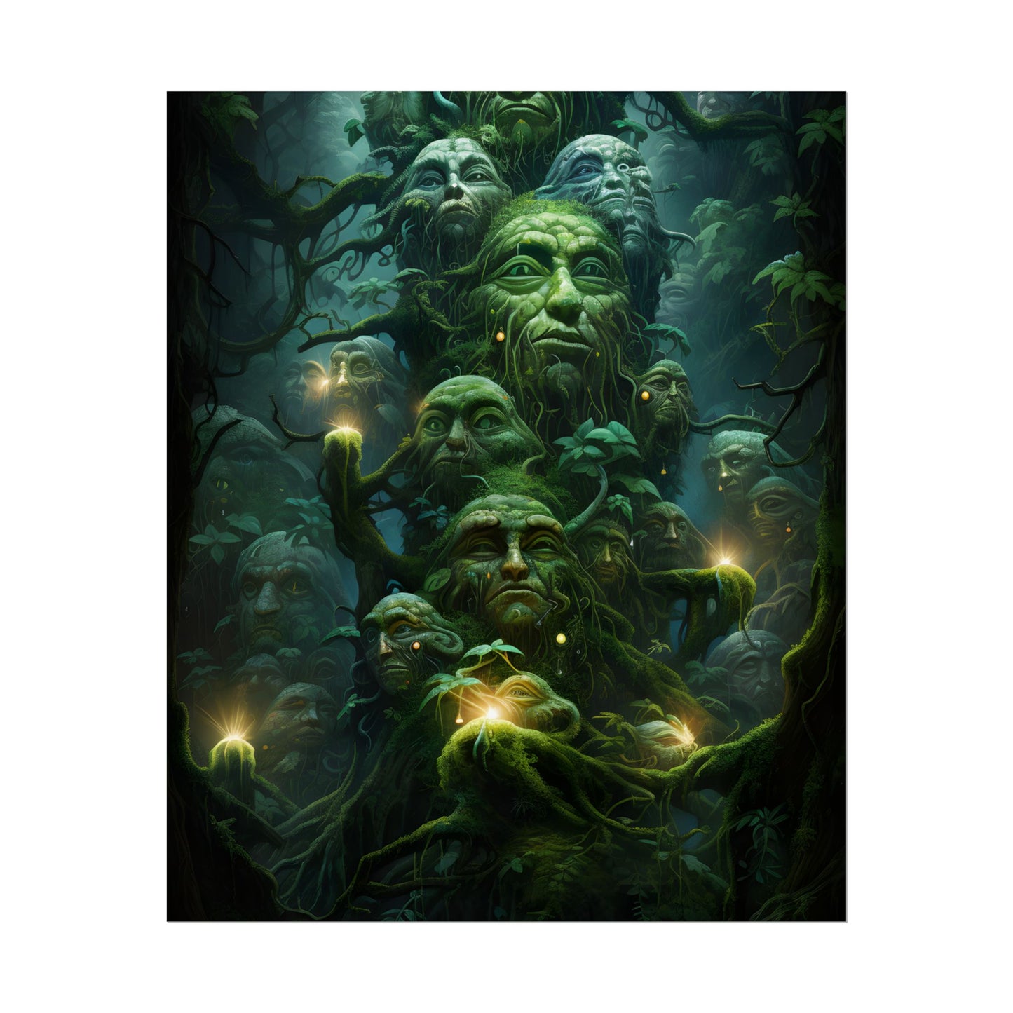 Mystical Ancient Forest Guardians: Natural Artwork - Poster