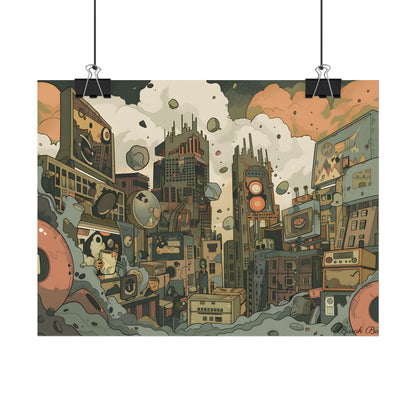 Comic Book Style Iconic Mask: Bold Lines and Dramatic Details - Poster