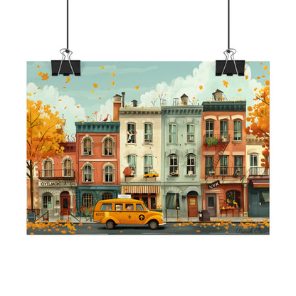 Whimsical Yellow Dream: A Captivating Illustration - Poster