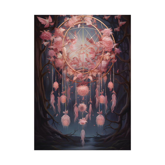 Ethereal Dreamcatcher Realm: Surreal Landscape Art - Poster