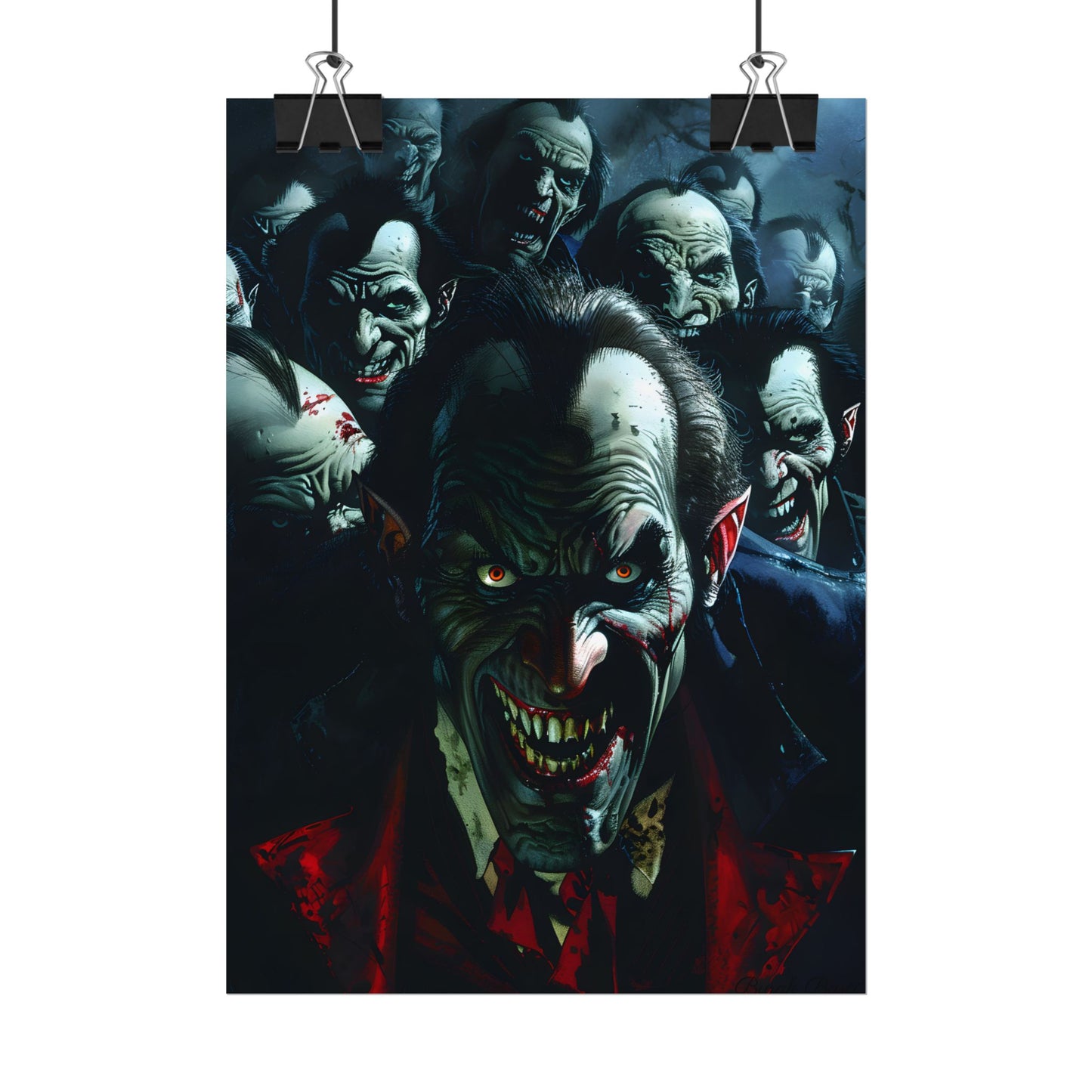 Mischievous Vampires: Gothic Group Artwork - Poster