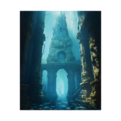 Lost Underwater Civilization: Ancient City Artwork - Poster