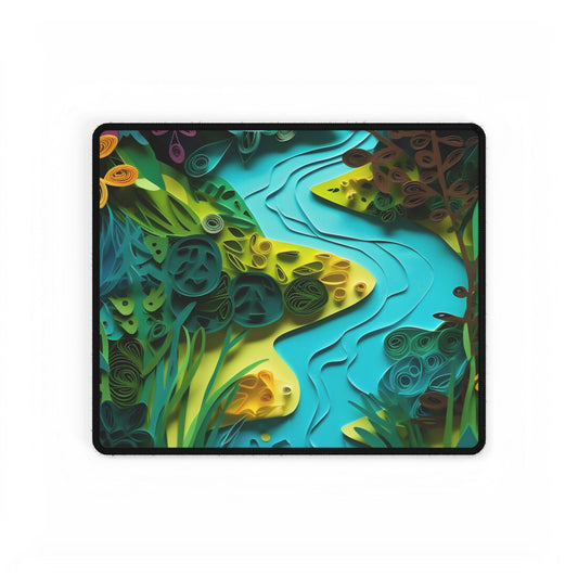 Vibrant American Landscapes: A Quilling Artwork - Desk Mat
