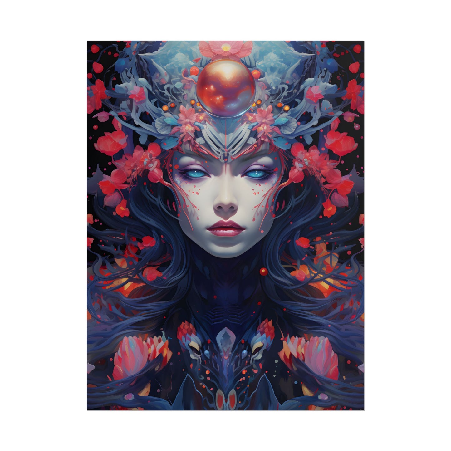 Otherworldly Celestial Dreams: Starry Night Artwork - Poster
