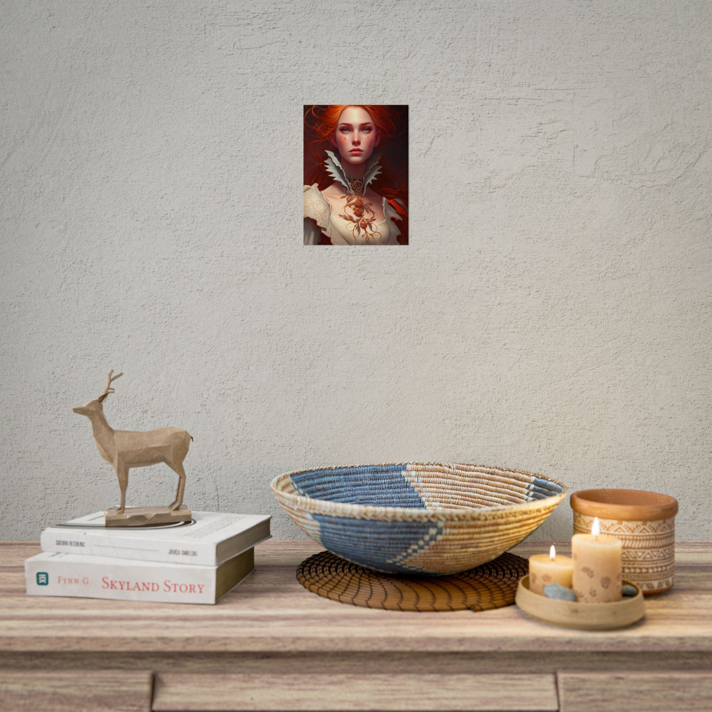 Portrait of a Redhead in Soft Light - Poster