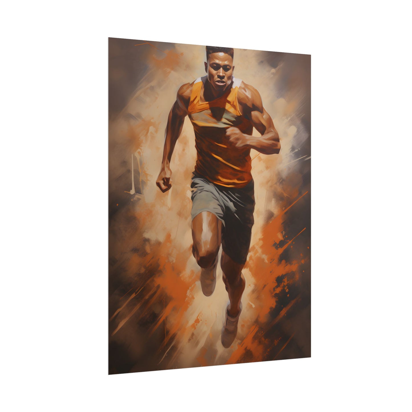 Passionate Fitness Moment: Dedicated Athlete in Action - Poster