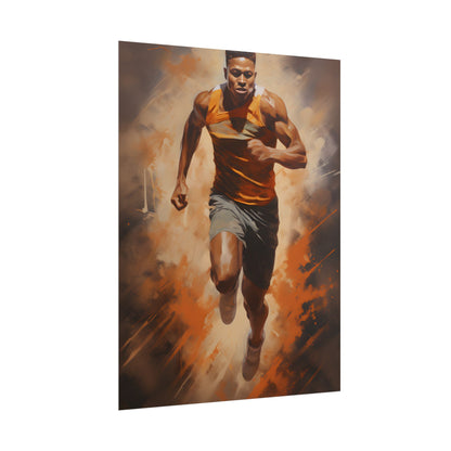 Passionate Fitness Moment: Dedicated Athlete in Action - Poster
