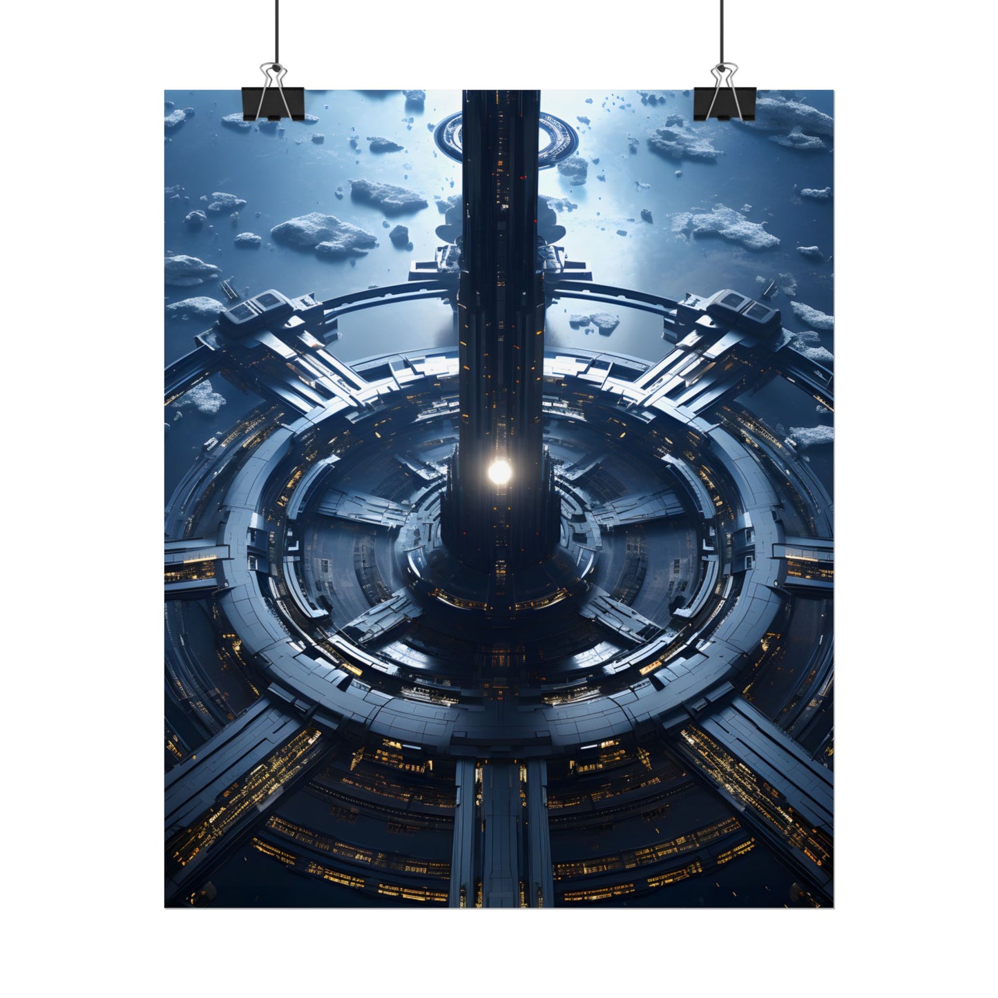 Cosmic Space Station: A Glimpse of Home in the Stars - Poster