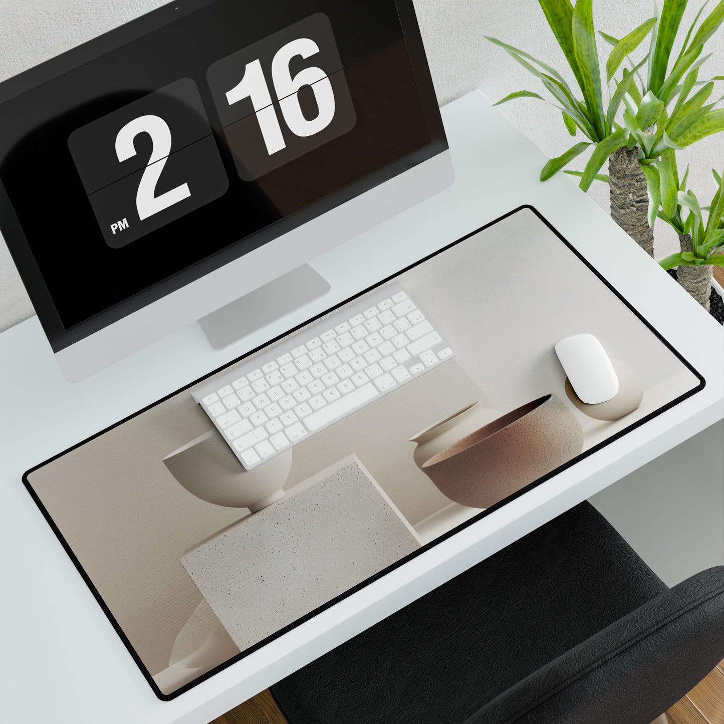 Minimalist Modern Geometry: Artwork Design Product - Desk Mat