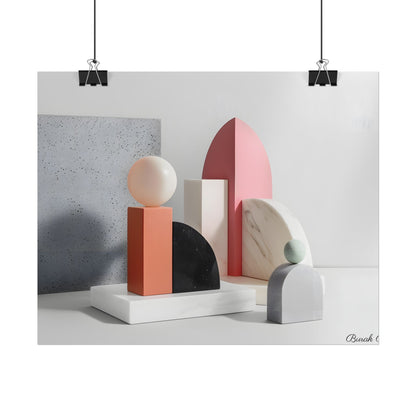 Minimalist Black & White Geometry Product Design: Artwork - Poster
