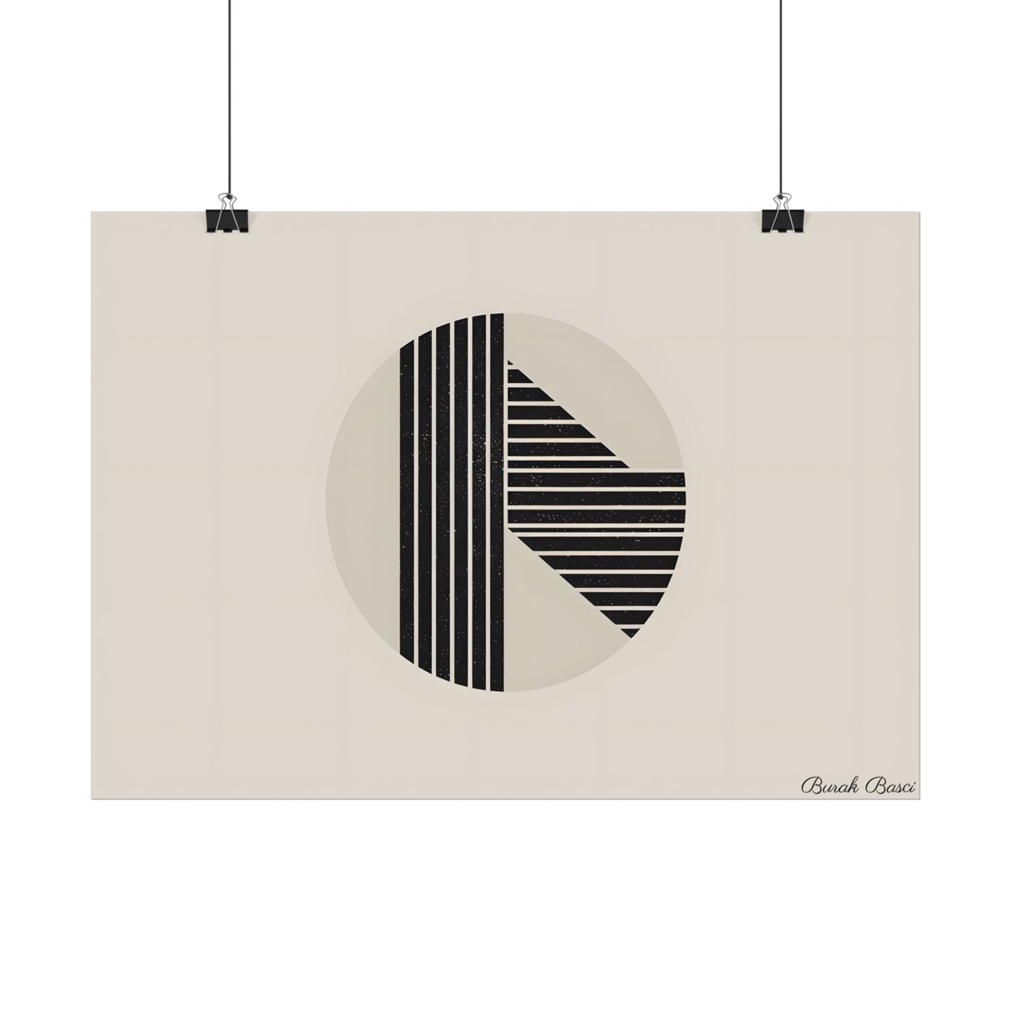 Modern Minimalist Poster: Bold Typography and Geometric Forms - Poster