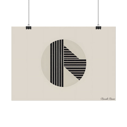 Modern Minimalist Poster: Bold Typography and Geometric Forms - Poster