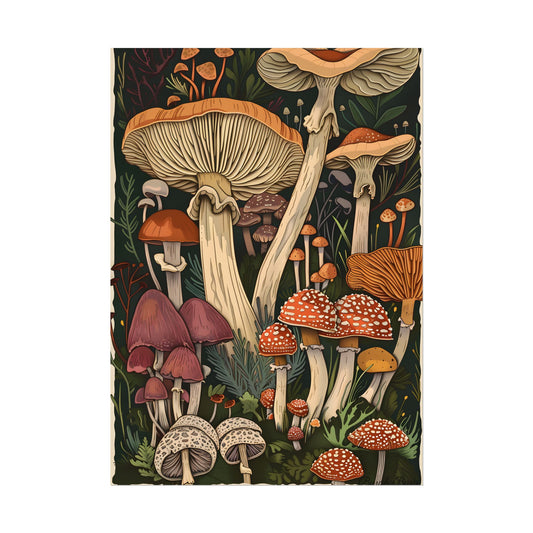 Vibrant Mushroom Art: Colorful Poster in Bloom - Poster