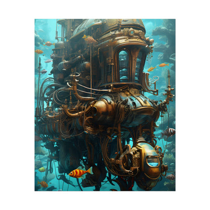 Steampunk Oceanic Adventure: A Crew's Journey Through Time - Poster