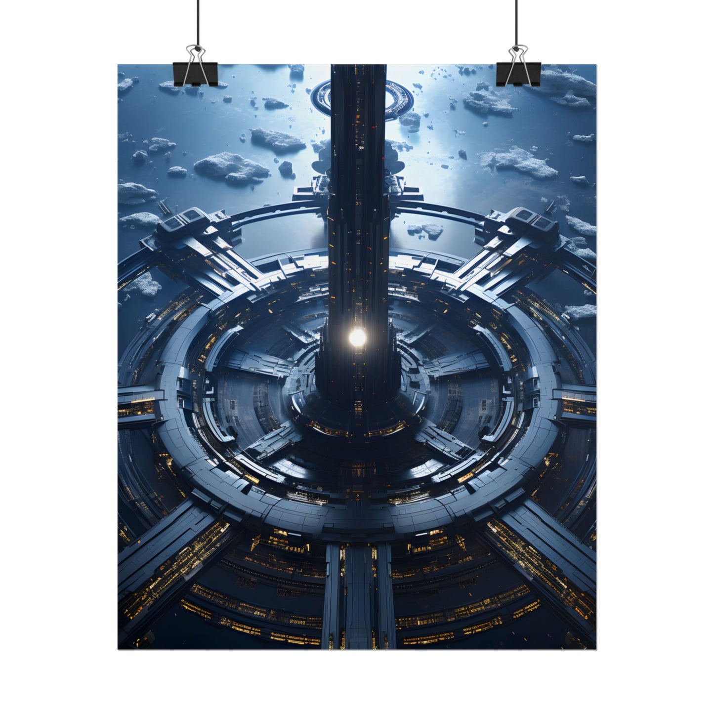 Cosmic Space Station: A Glimpse of Home in the Stars - Poster