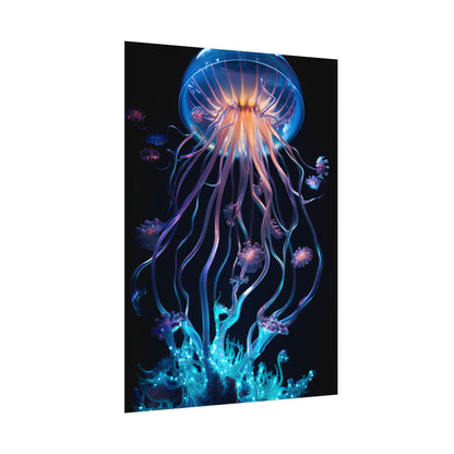Bioluminescent Oceanic Ballet: A Mesmerizing Performance - Poster