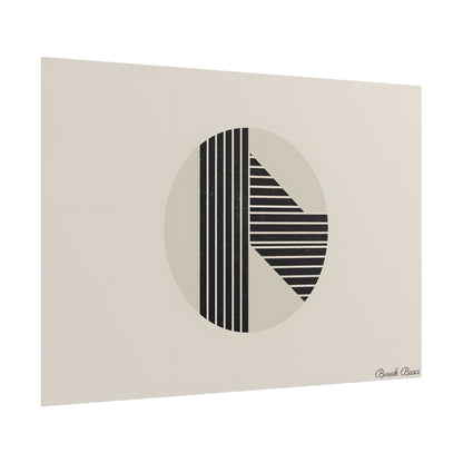 Modern Minimalist Poster: Bold Typography and Geometric Forms - Poster