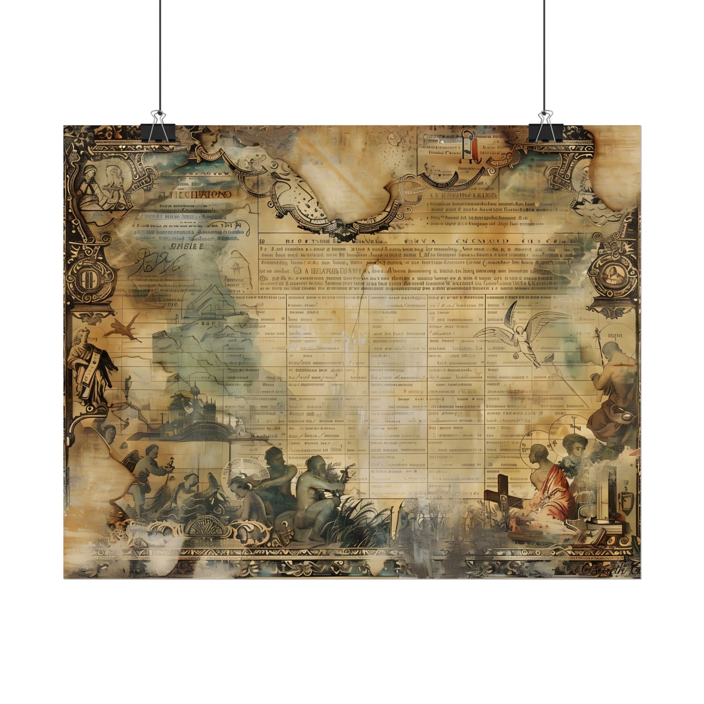Vintage Biblical Scene: Medieval Art Poster - Poster
