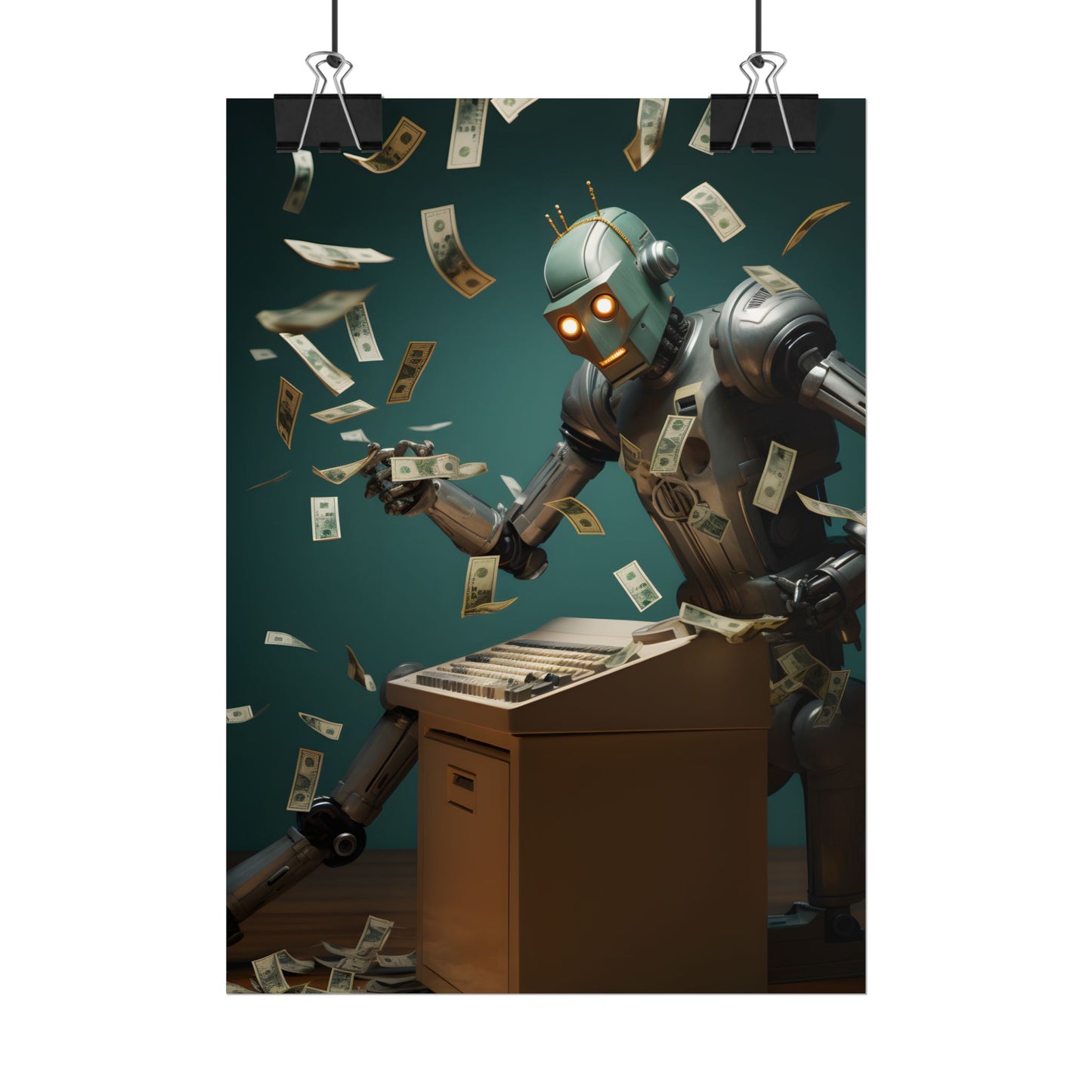 Robotic Art Heist: Modern Masterpieces Meet Metal Minds - Poster