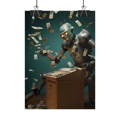 Robotic Art Heist: Modern Masterpieces Meet Metal Minds - Poster