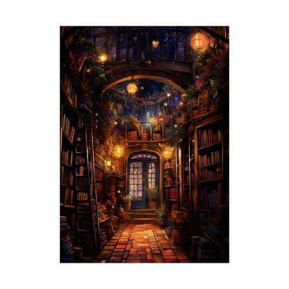 Magical Bookshop: Cozy Charming Bookstore Art - Poster