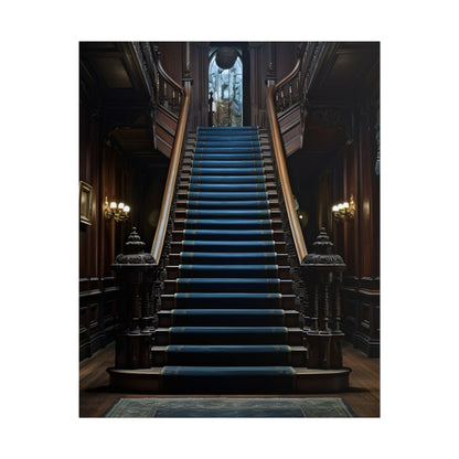 Haunted Gothic Mansion: Spooky Victorian Atmosphere Artwork - Poster