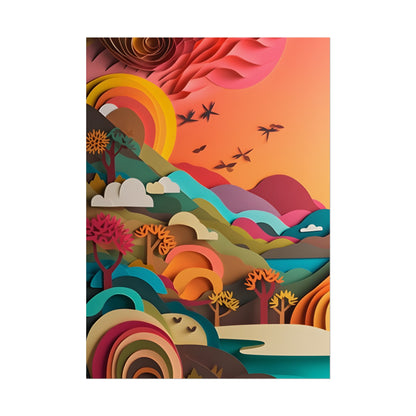 European Quilled Artwork: A Masterpiece of Paper Intricacy - Poster
