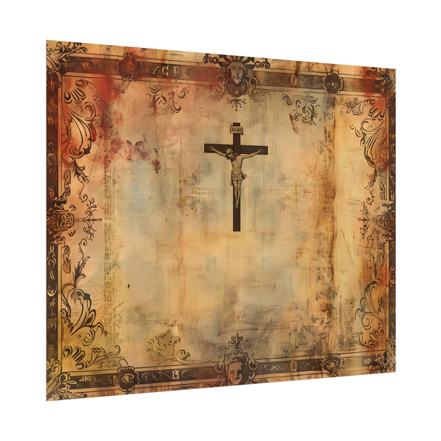Vintage Biblical Art Print: A Historical Scene - Poster