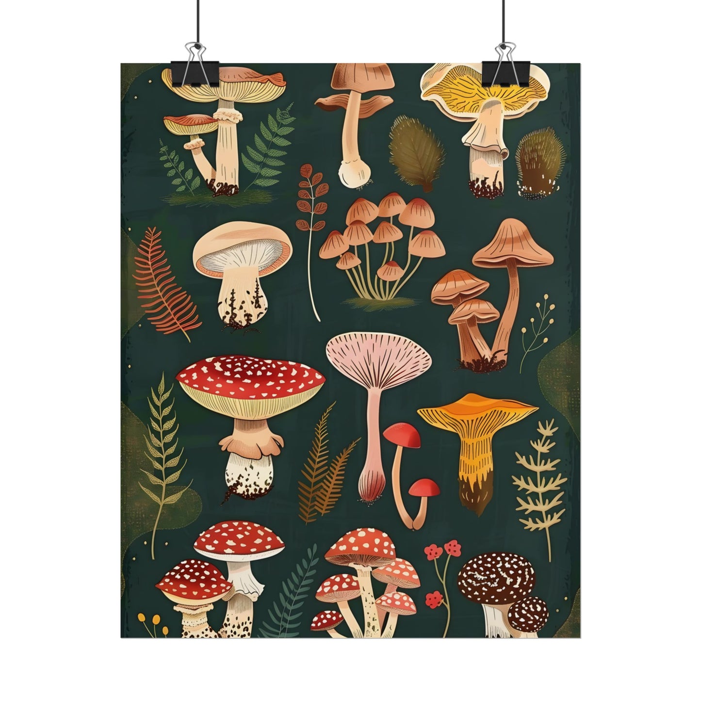 Vibrant Mushroom Poster: 2024 Batch - Poster