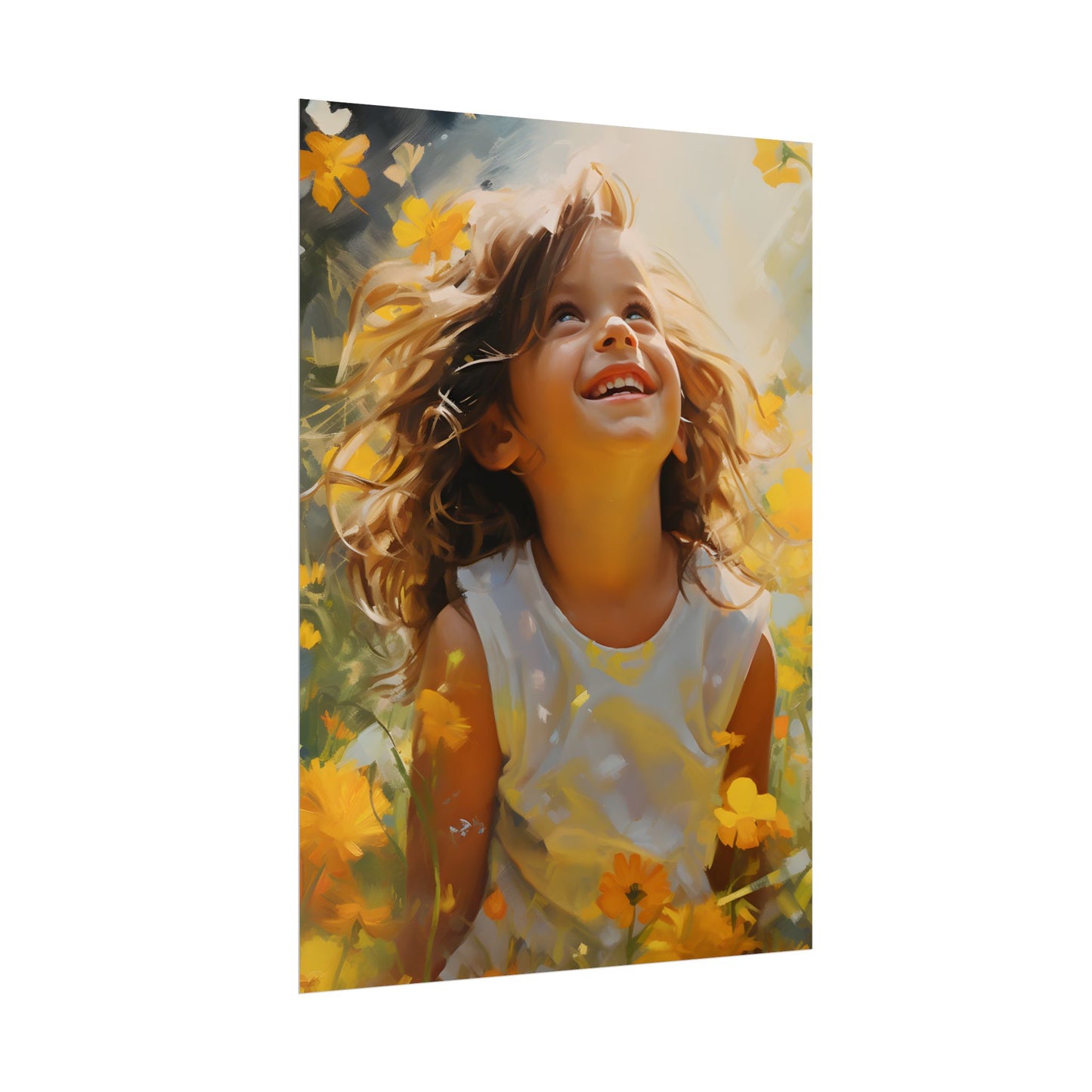 Childhood Innocence Portrait: A Candid Moment - Poster