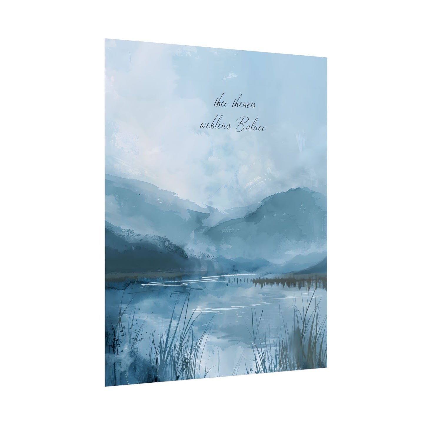 Peaceful Serenade: A Calming Landscape with Inspirational Quote - Poster