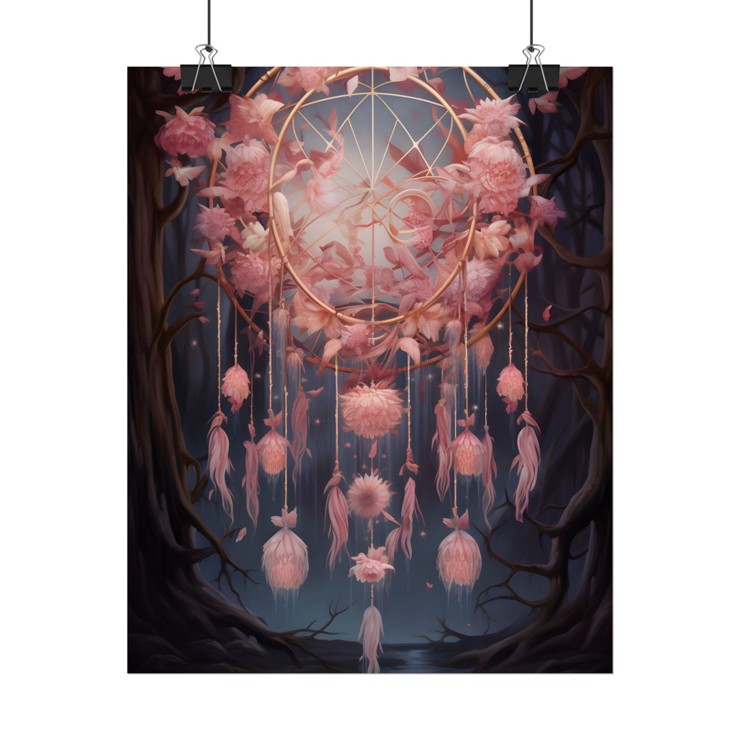 Ethereal Dreamcatcher Realm: Surreal Landscape Art - Poster