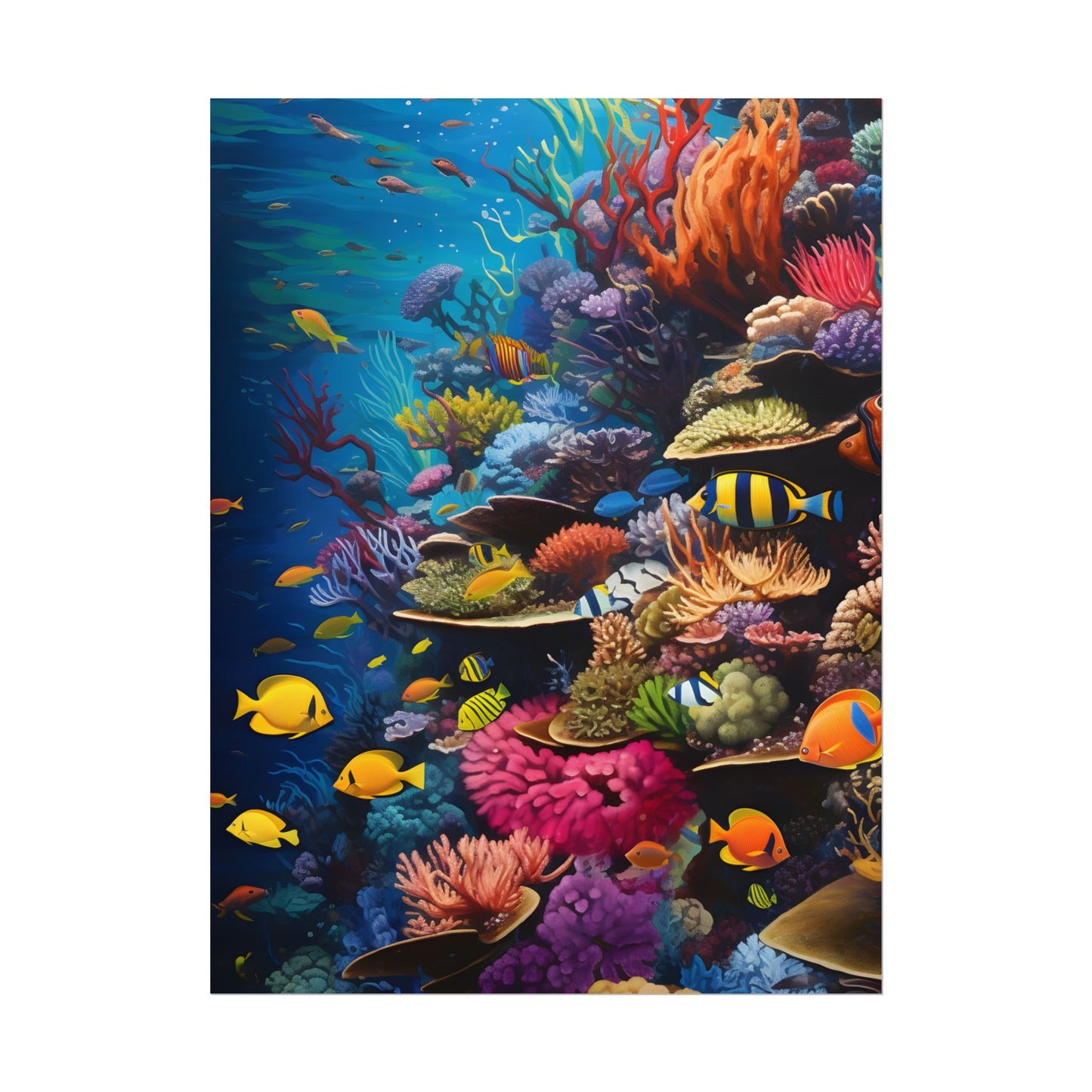 Underwater Paradise: A Sanctuary of Vibrant Marine Life - Artwork - Poster