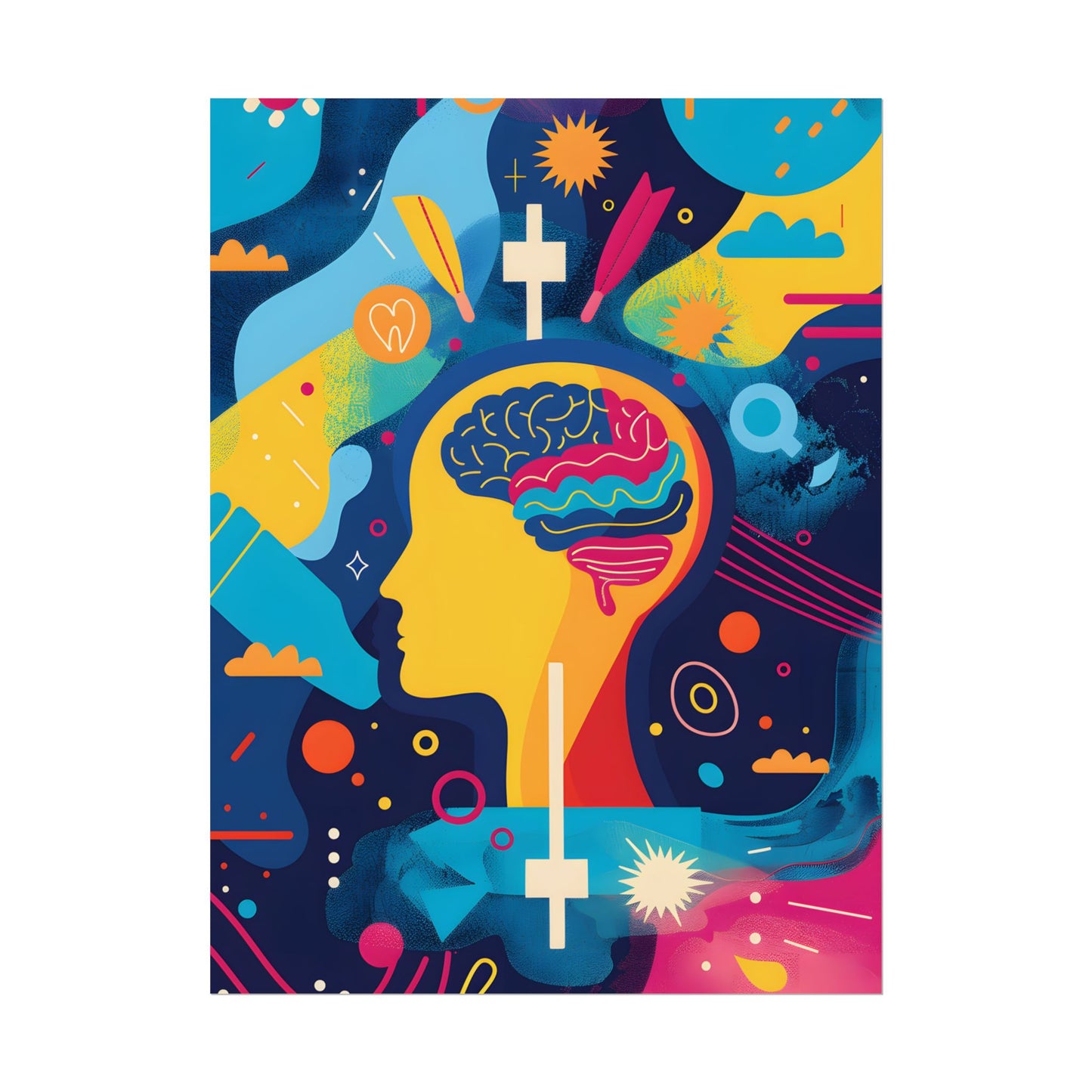 Vibrant Growth Mindset: Inspirational Quote on a Colorful Background - Poster