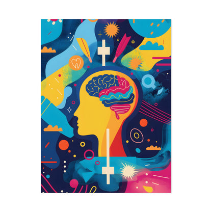 Vibrant Growth Mindset: Inspirational Quote on a Colorful Background - Poster