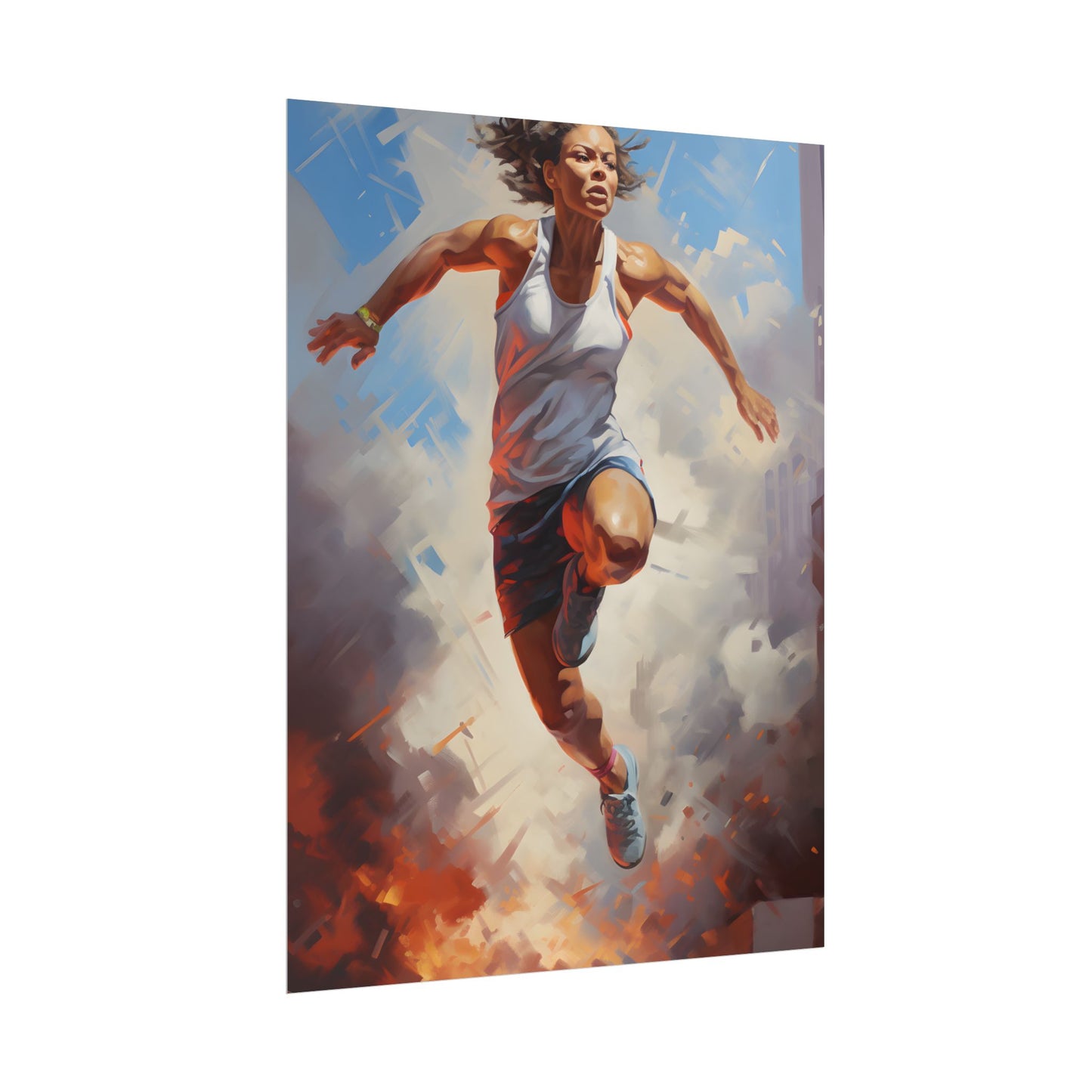 Passionate Athlete: Dedicated Portrait - Poster