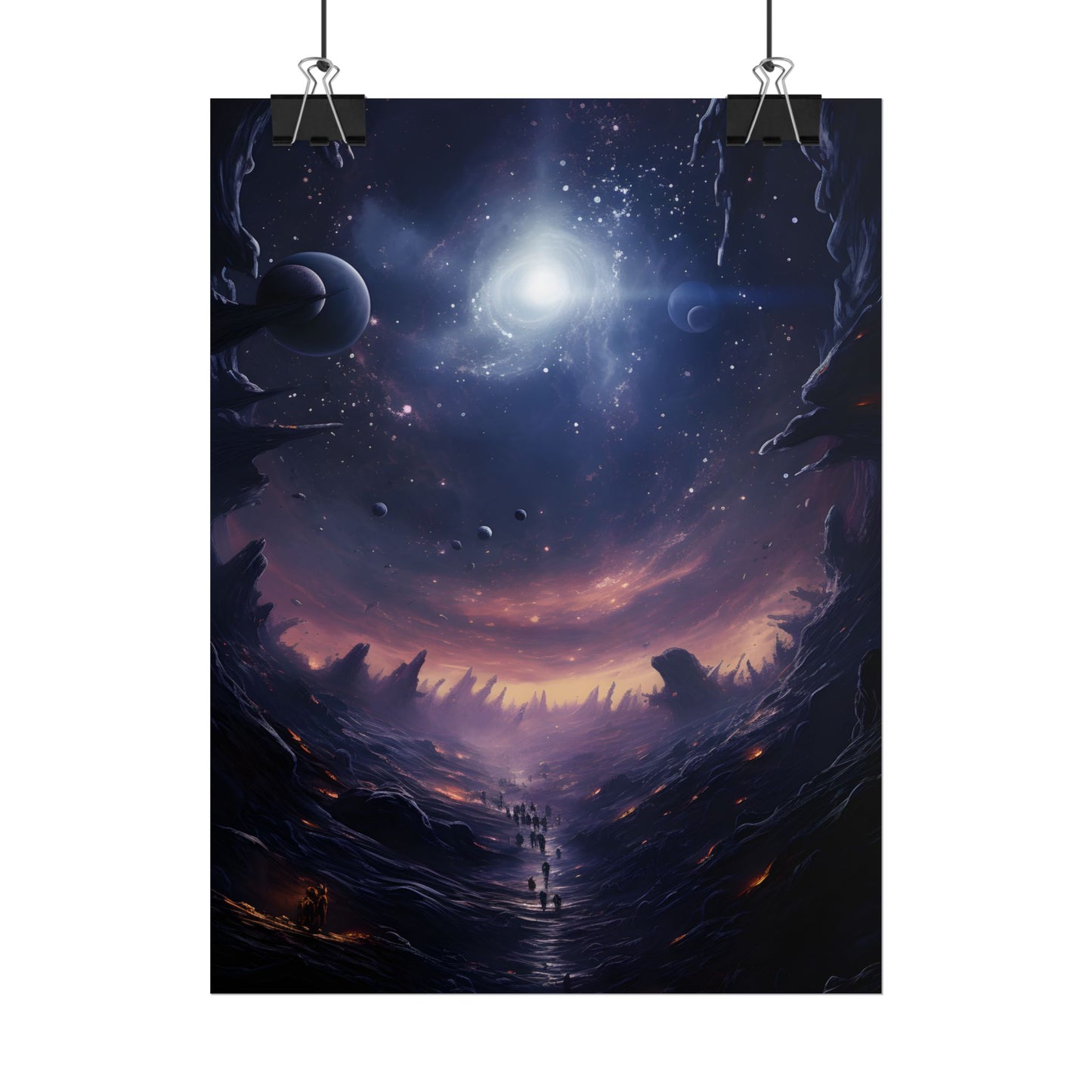 Black Hole Cosmic Art: A Planetary Masterpiece - Poster