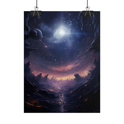 Black Hole Cosmic Art: A Planetary Masterpiece - Poster