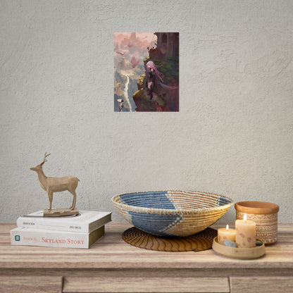 Dramatic Anime Bird: Colorful Birds Eye View - Poster