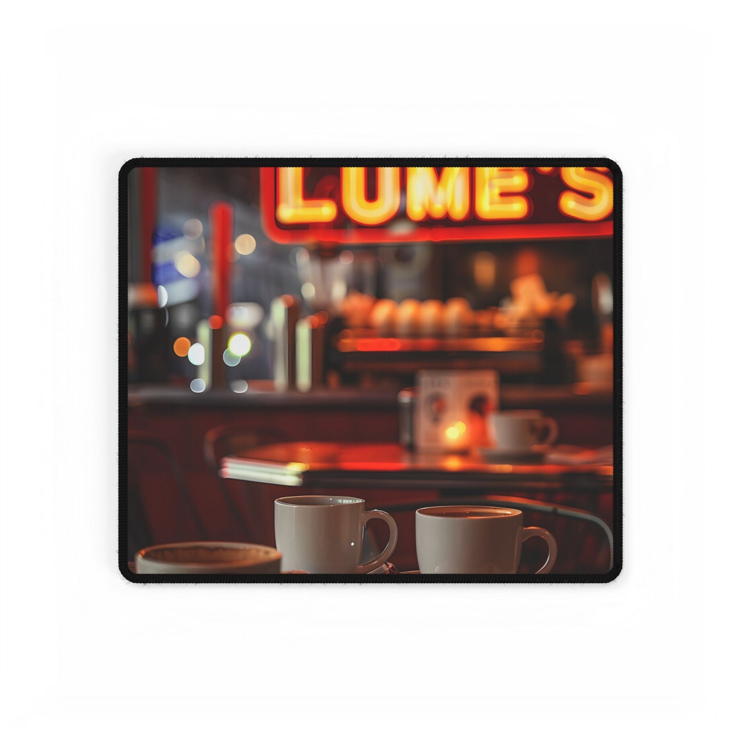 Retro Kitchen Diner: Vintage Artwork from Lukes - Desk Mat