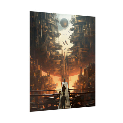 Perfect Futuristic Cityscape: Dystopian Utopia Urban Artwork - Poster