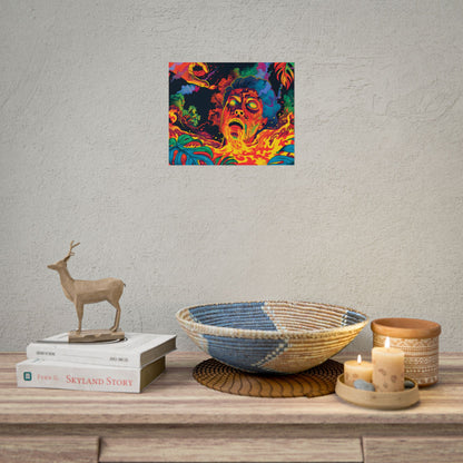 Whimsical Reading Moment: Cartoonish Illustration - Poster